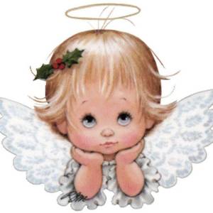 Раскраска ангела с крыльями для детей #2 #35358