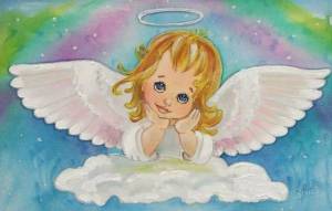 Раскраска ангела с крыльями для детей #5 #35361