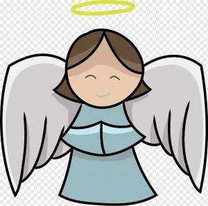 Раскраска ангела с крыльями для детей #27 #35383