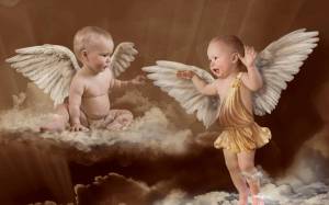 Раскраска ангела с крыльями для детей #29 #35385
