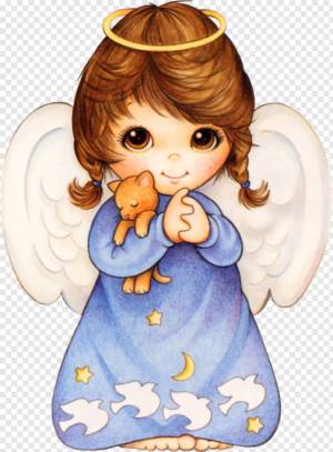 Раскраска ангелочек для детей #10 #35441