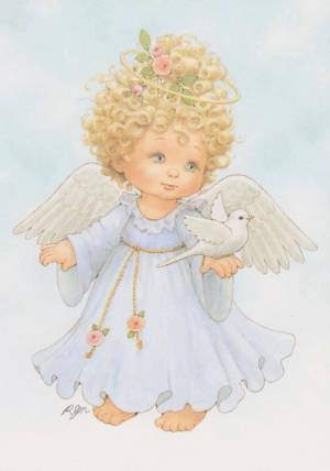 Раскраска ангелочек для детей #14 #35445