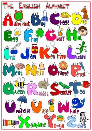 Раскраска английский алфавит для детей #8 #35551