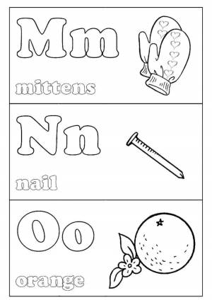 Раскраска английский алфавит для детей 2 класс #14 #35596