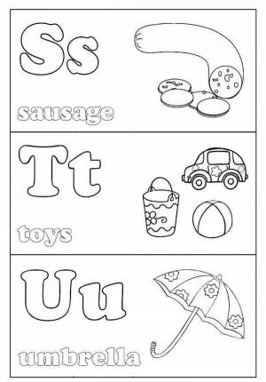 Раскраска английский алфавит для детей 2 класс #16 #35598