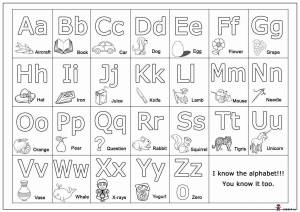 Раскраска английский алфавит для детей 2 класс #17 #35599