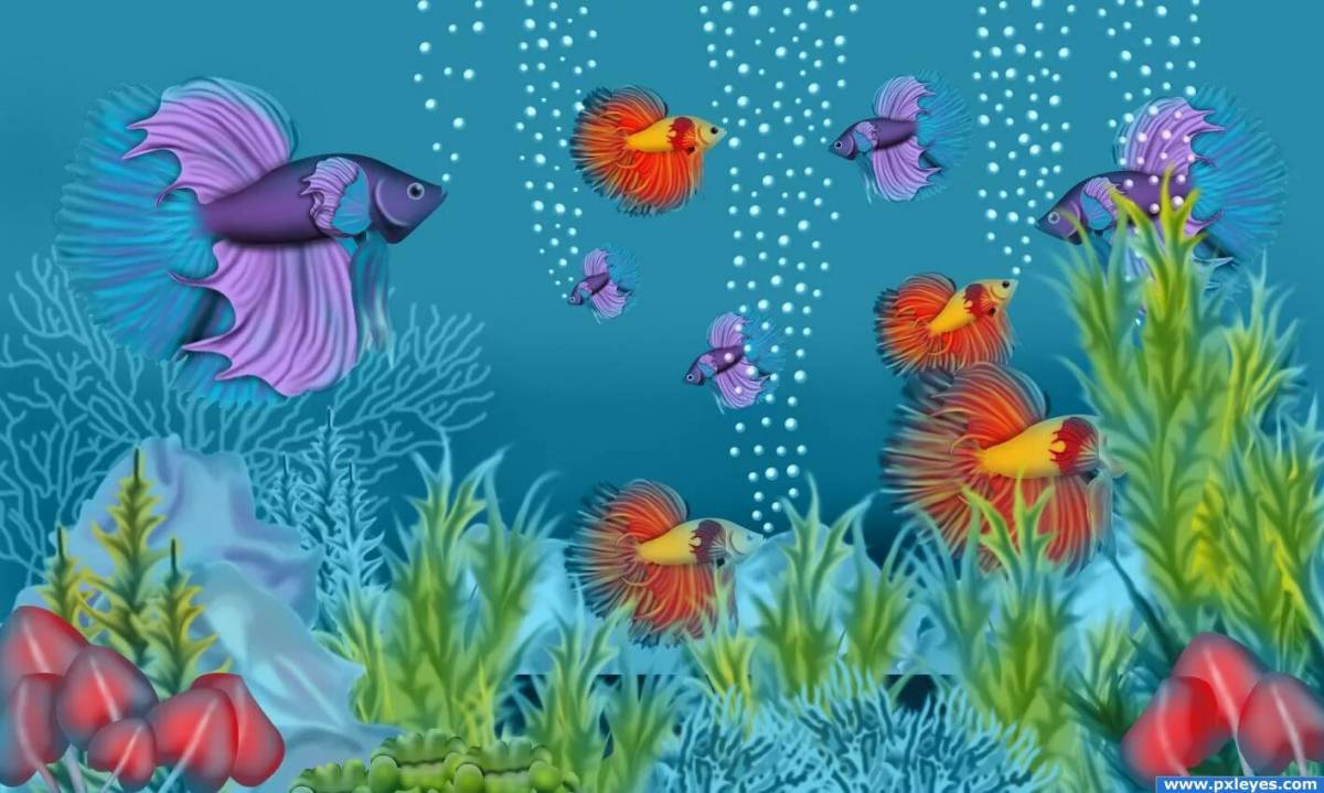 Аквариум с рыбками для детей #31