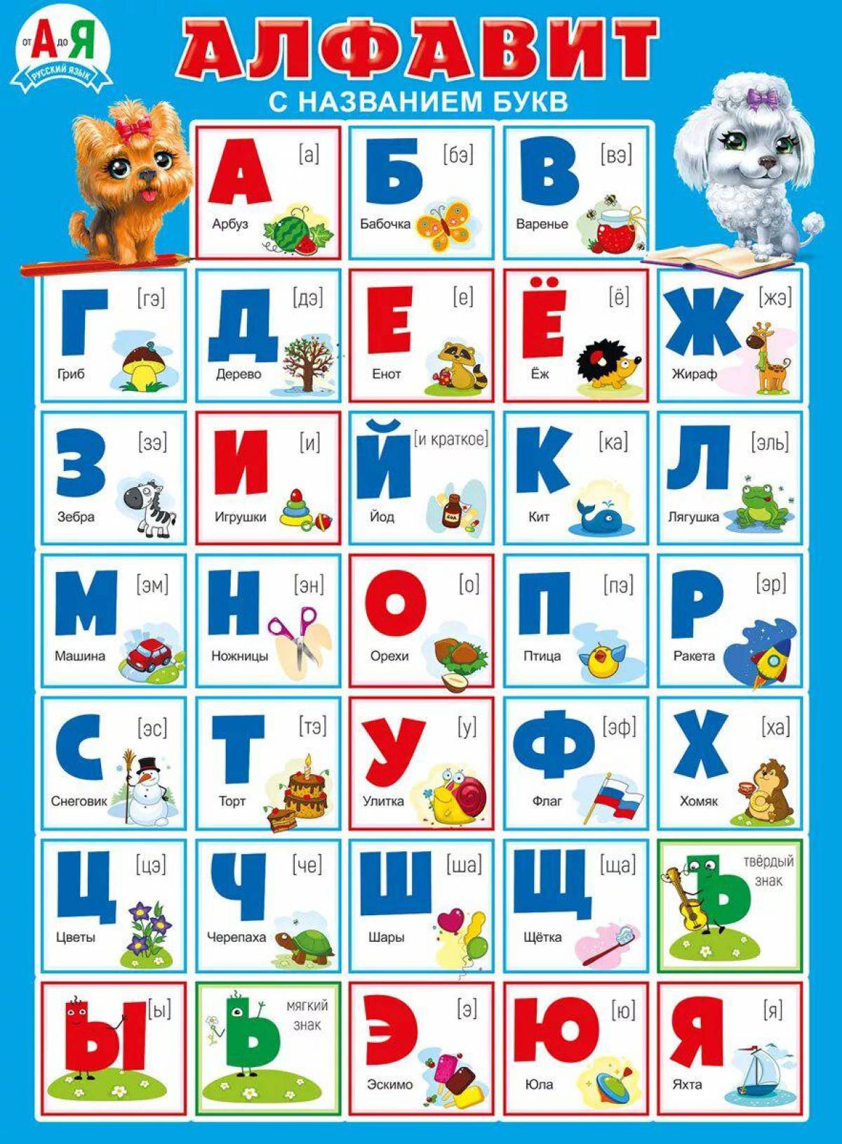 Алфавит для детей с картинками по названию буквы #2