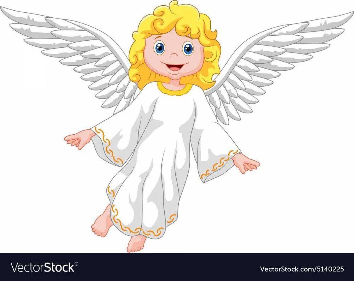 Ангела с крыльями для детей #3