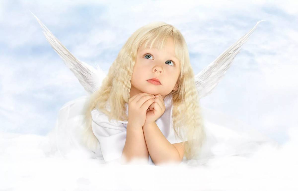 Ангела с крыльями для детей #10