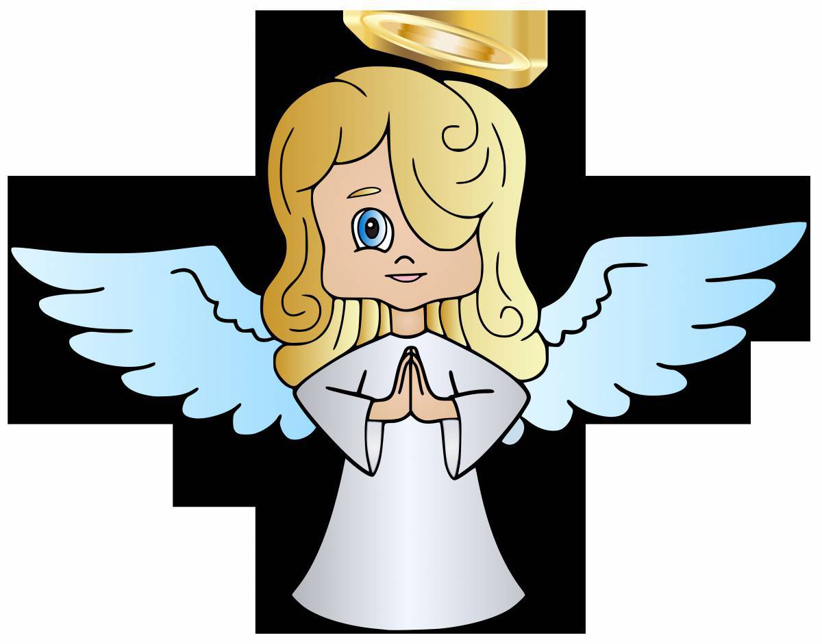 Ангела с крыльями для детей #11