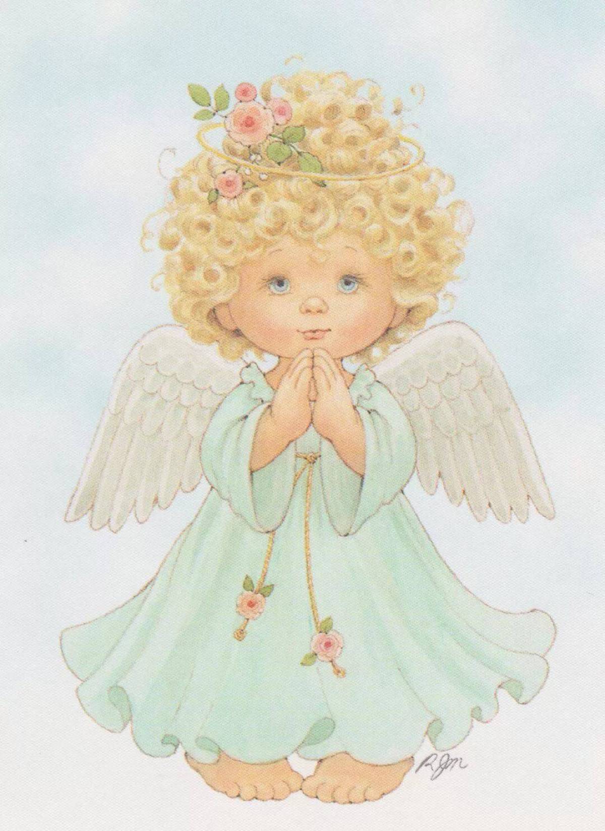 Ангела с крыльями для детей #20