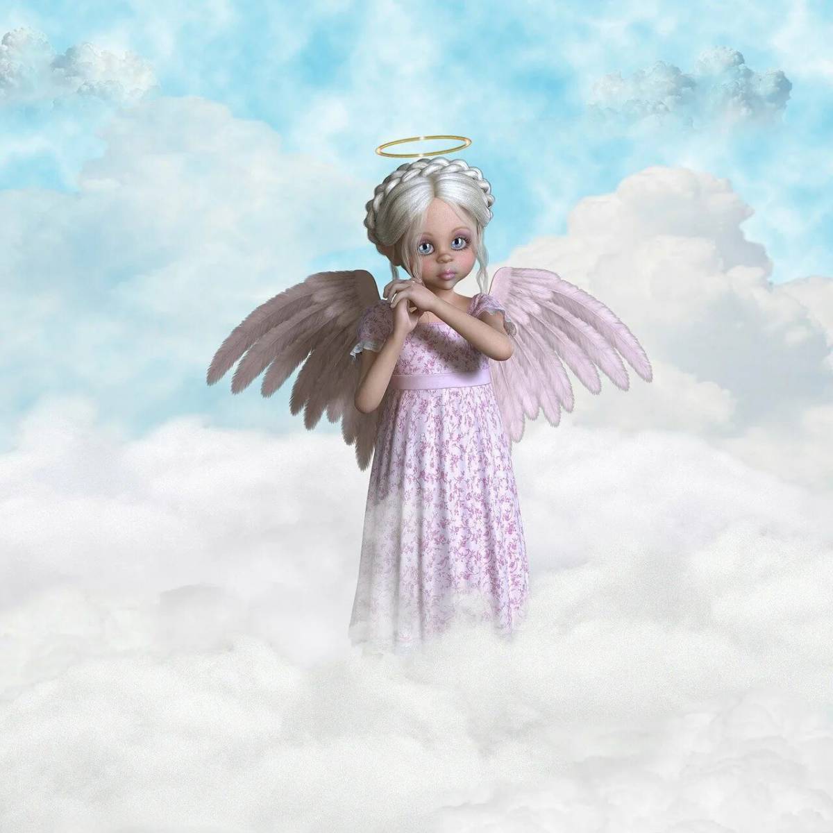 Ангела с крыльями для детей #21