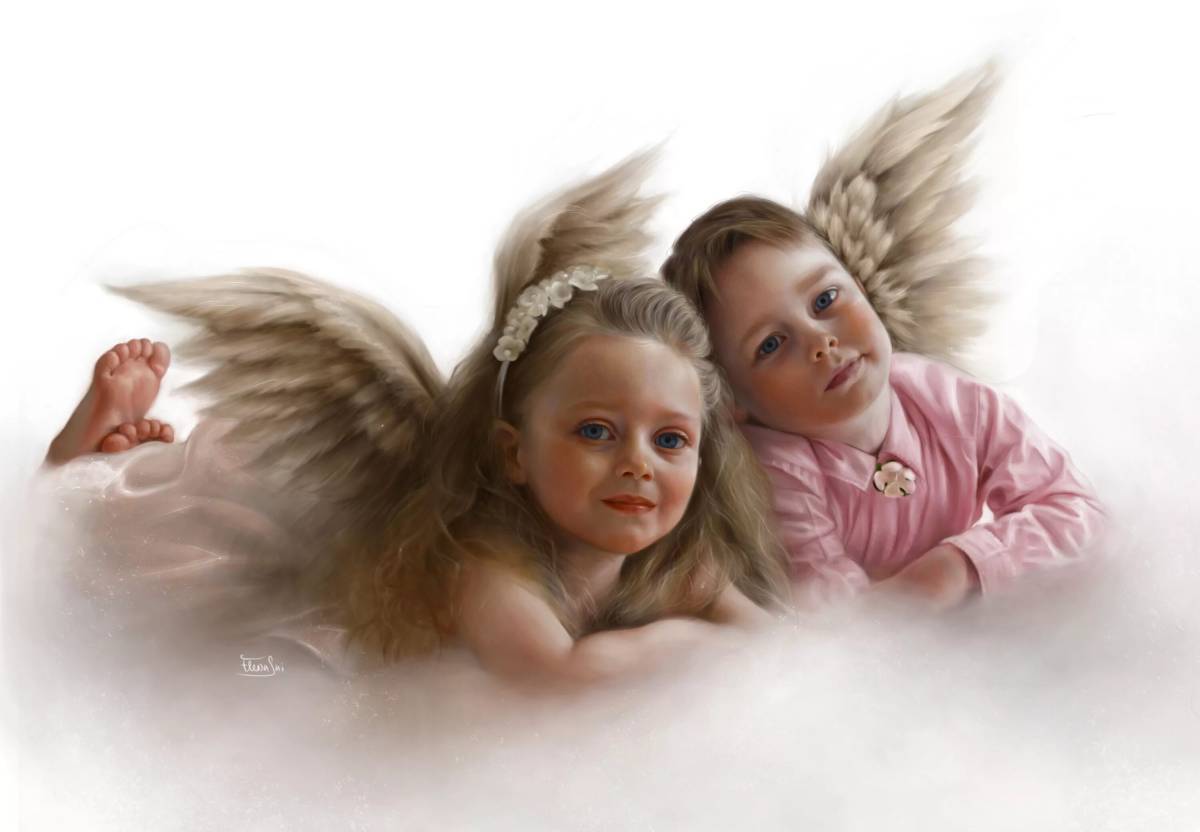 Ангела с крыльями для детей #34