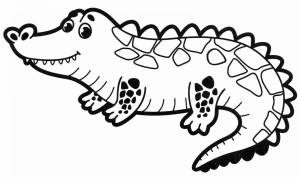 Раскраска крокодил для детей 3 4 лет #12 #356265