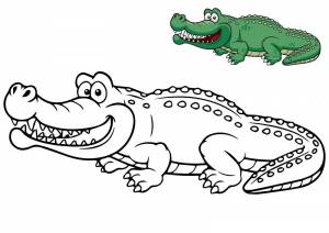 Раскраска крокодил для детей 3 4 лет #28 #356281