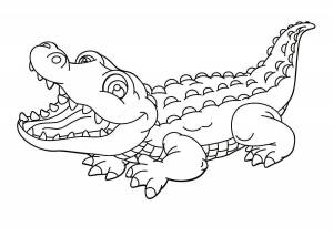 Раскраска крокодил для детей 3 4 лет #32 #356285