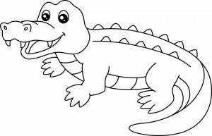 Раскраска крокодил для детей 3 4 лет #33 #356286