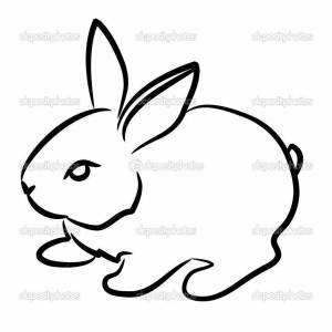 Раскраска кролик рисунок #27 #356524