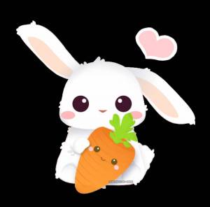 Раскраска кролик с морковкой #11 #356546