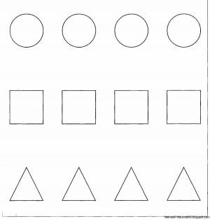 Раскраска круг квадрат треугольник для детей 3 4 лет #10 #357209