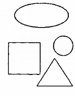 Раскраска круг квадрат треугольник для детей 3 4 лет #21 #357220