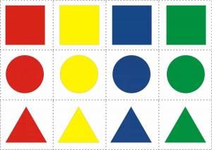 Раскраска круг квадрат треугольник для детей 3 4 лет #35 #357234