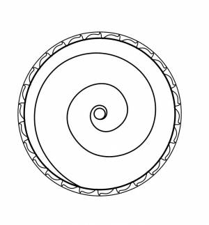 Раскраска круговая спираль создать #30 #357570
