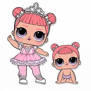 Раскраска кукла лол для детей 3 4 лет #14 #359849