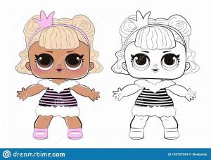 Раскраска кукла лол для детей 3 4 лет #17 #359852