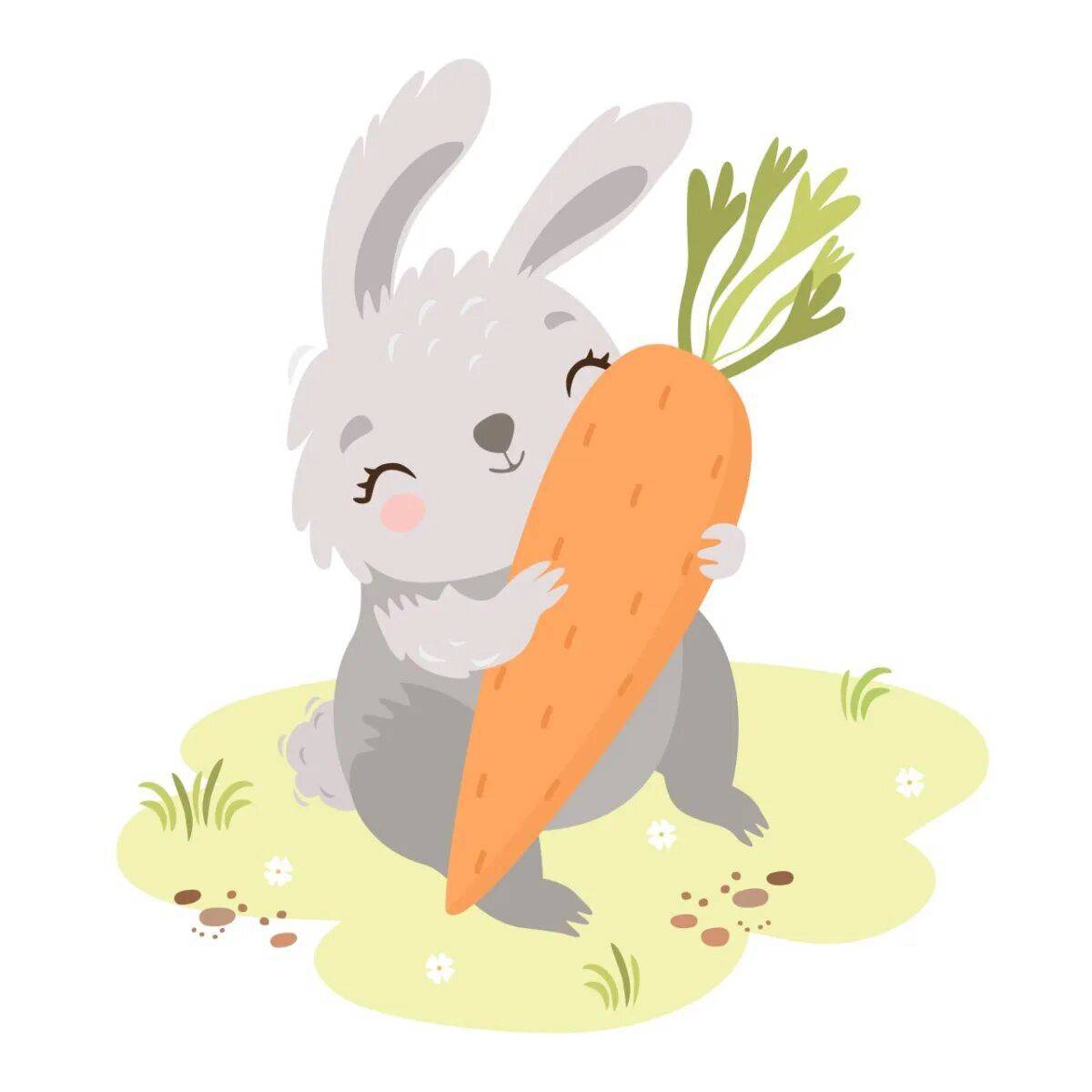 Кролик с морковкой #1