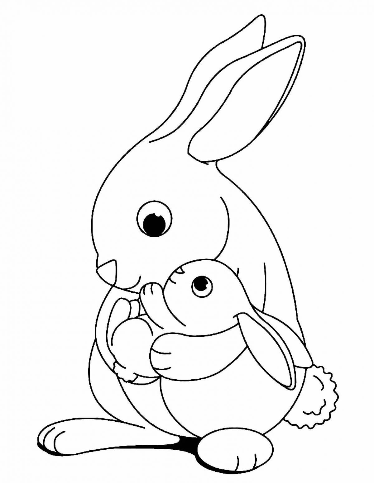 Кролика раскраску #3
