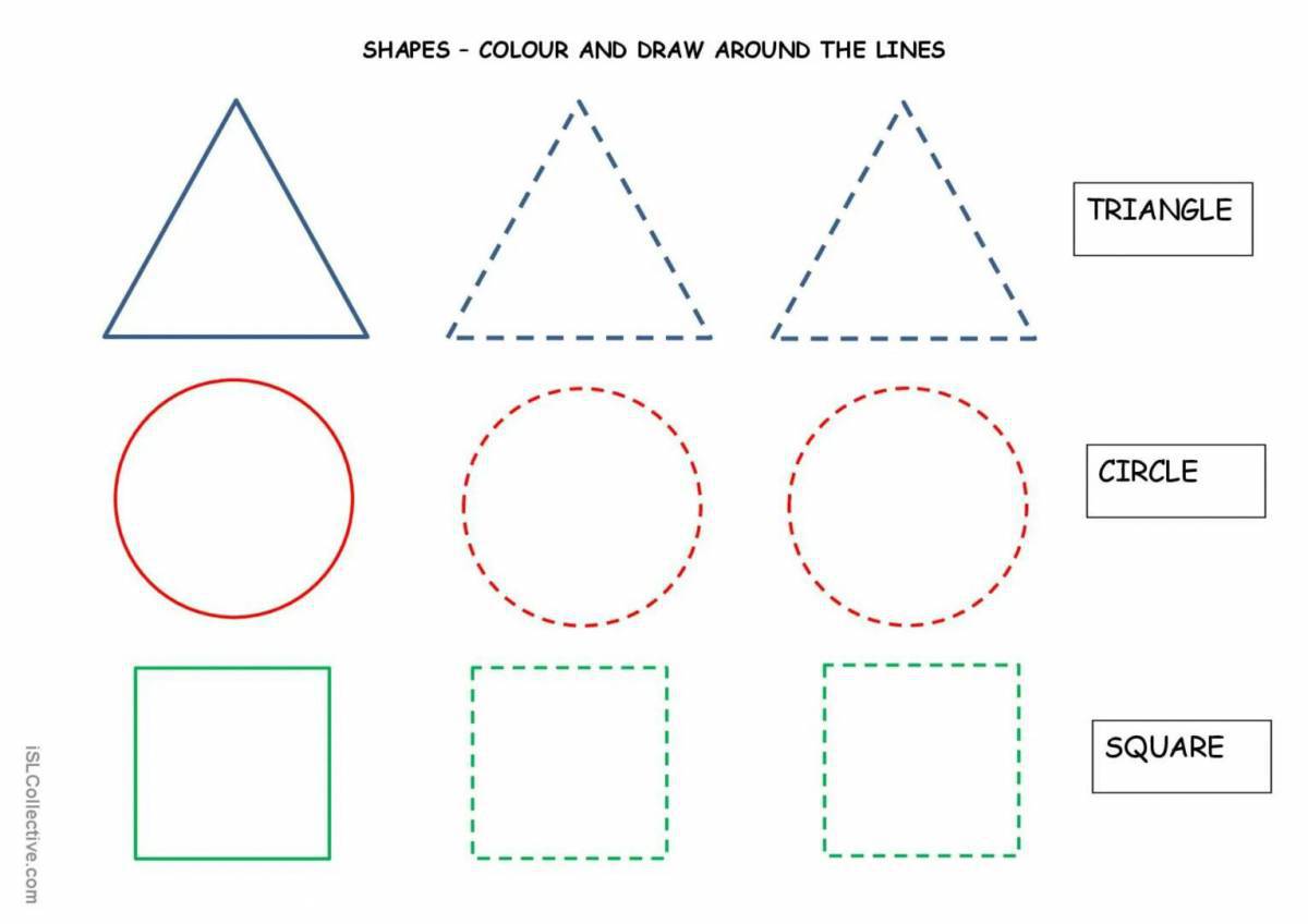 Круг квадрат треугольник для детей 3 4 лет #5