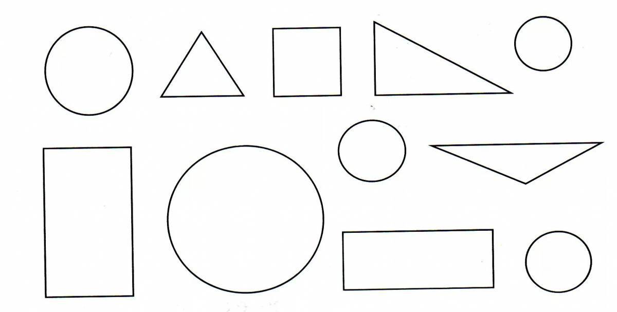 Круг квадрат треугольник для детей 3 4 лет #19