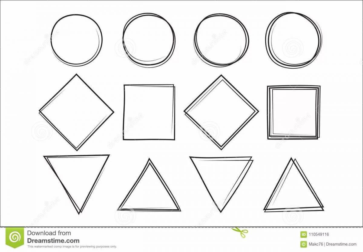 Квадратики треугольники кружочки