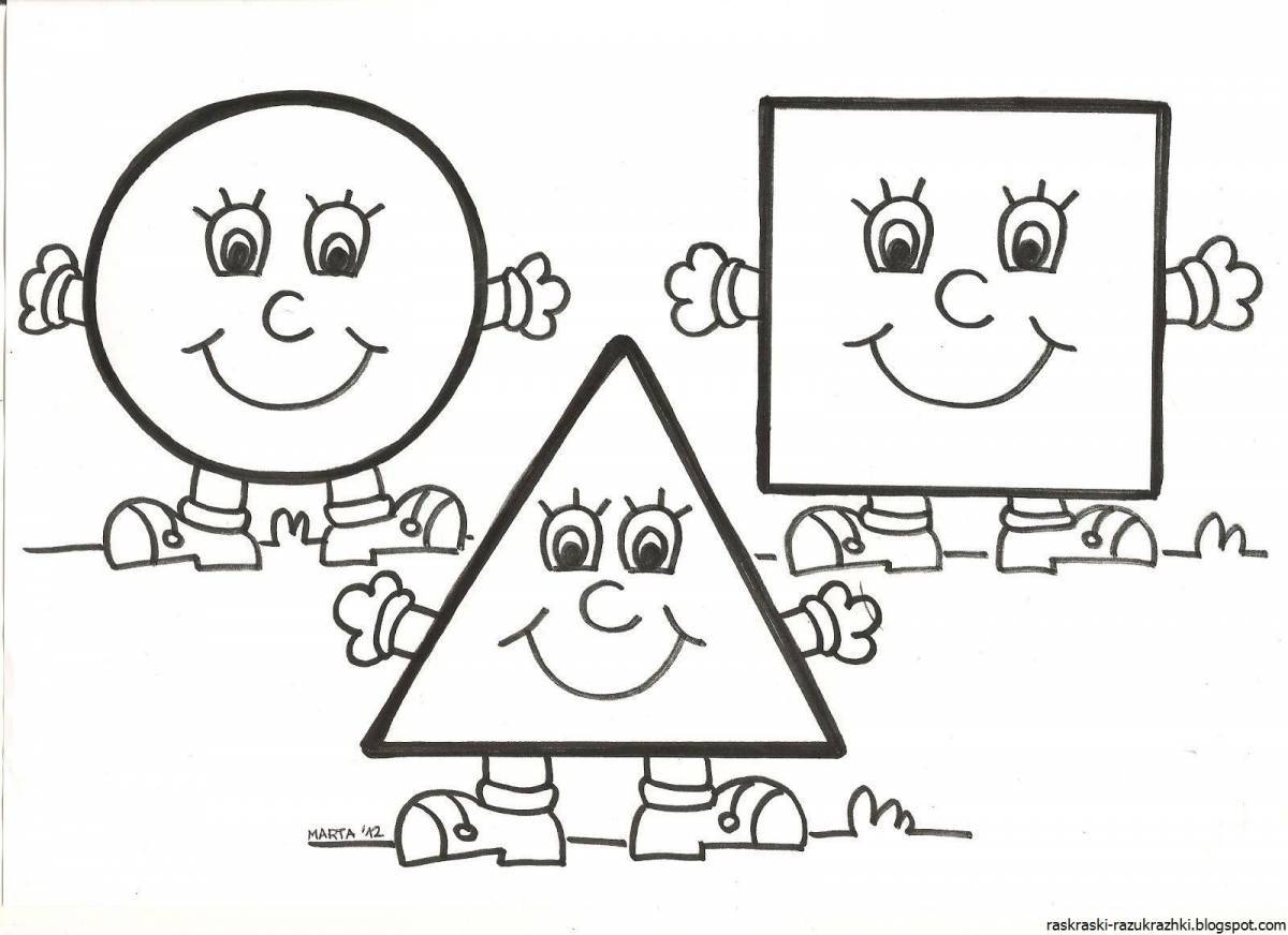 Круг квадрат треугольник для детей 3 4 лет #38