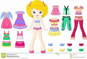 Раскраска куклу одевать #12 #360633