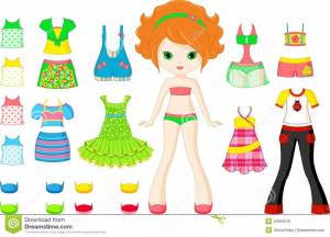 Раскраска куклу одевать #32 #360653