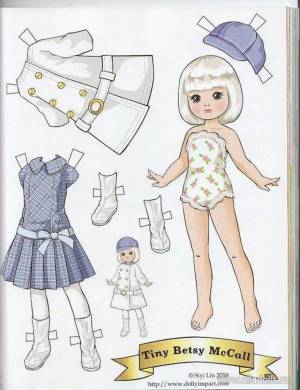 Раскраска куколки с одеждой для вырезания #12 #361198
