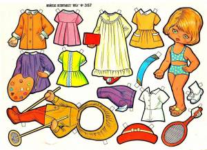 Раскраска куколки с одеждой для вырезания #30 #361216