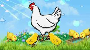 Раскраска курица с цыплятами для детей #3 #361943