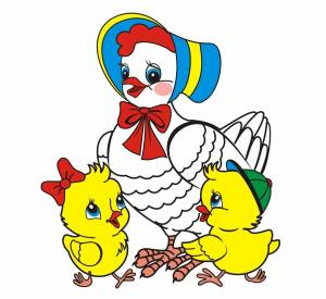 Раскраска курица с цыплятами для детей #18 #361958