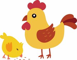 Раскраска курица с цыплятами для детей #19 #361959