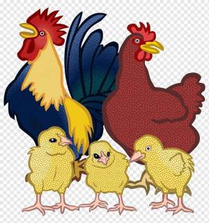Раскраска курица с цыплятами для детей #31 #361971