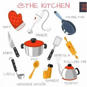 Раскраска кухонные принадлежности для детей #12 #362701