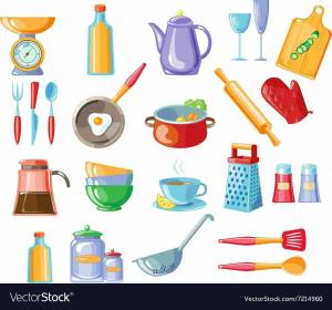 Раскраска кухонные принадлежности для детей #36 #362725