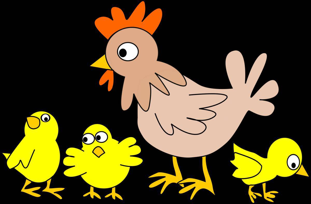 Курица с цыплятами для детей #25