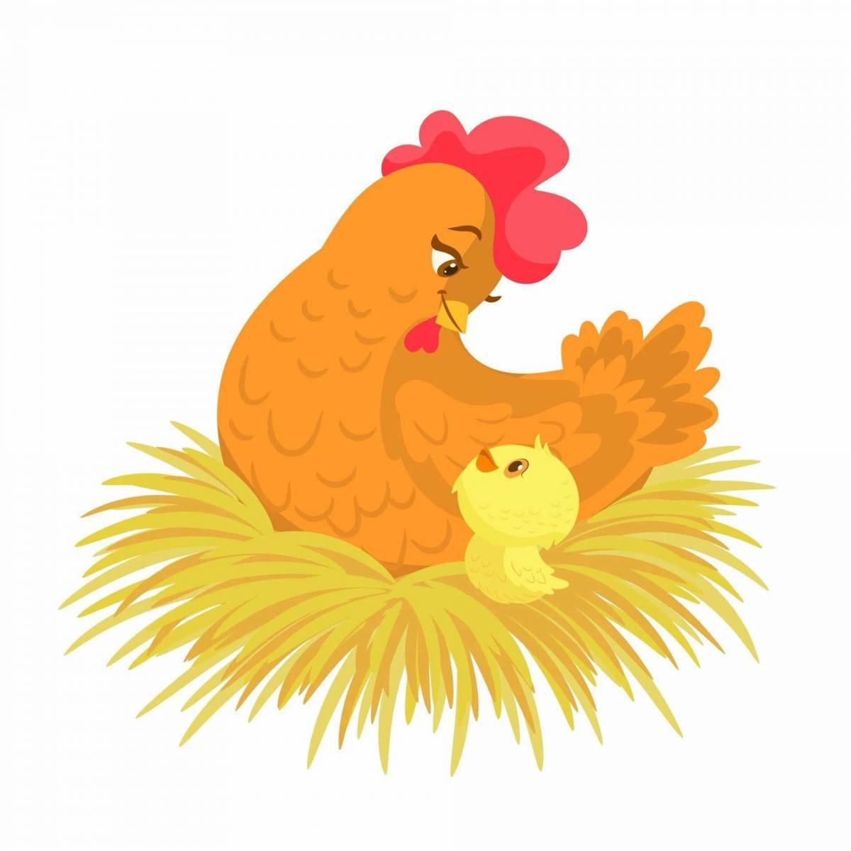 Курица с цыплятами для детей #26