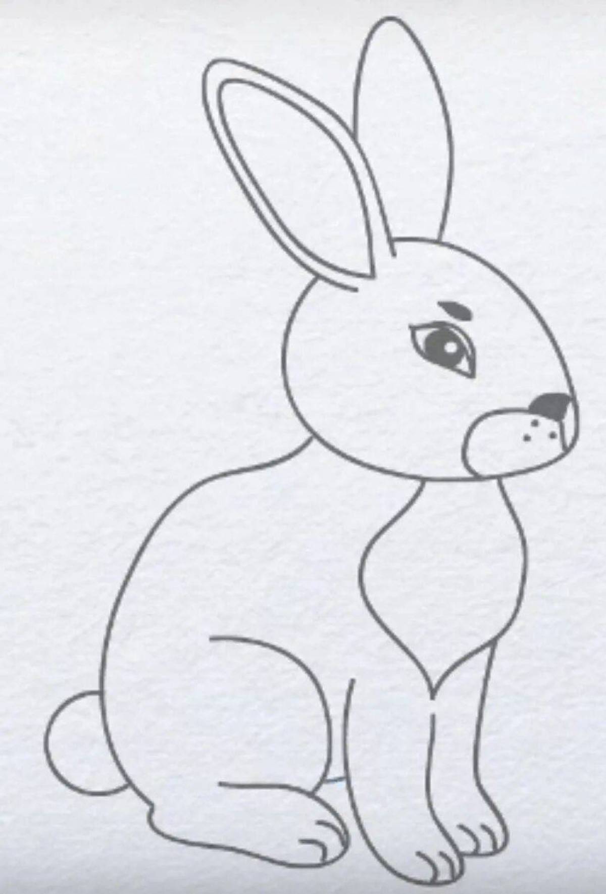 4 рисовать легко. Рисование зайчика. Рисунки легко. Рисование зайца. Рисунки Карандашов лиц детей.