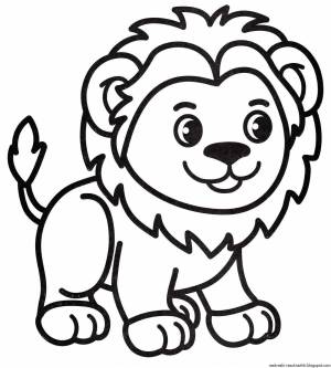 Раскраска лев для детей 3 4 лет #2 #365923